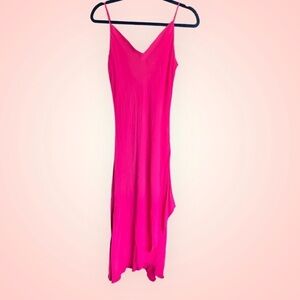 Nina Austin vintage Y2K bias cut asymmetrical fairy pink prom dress med large